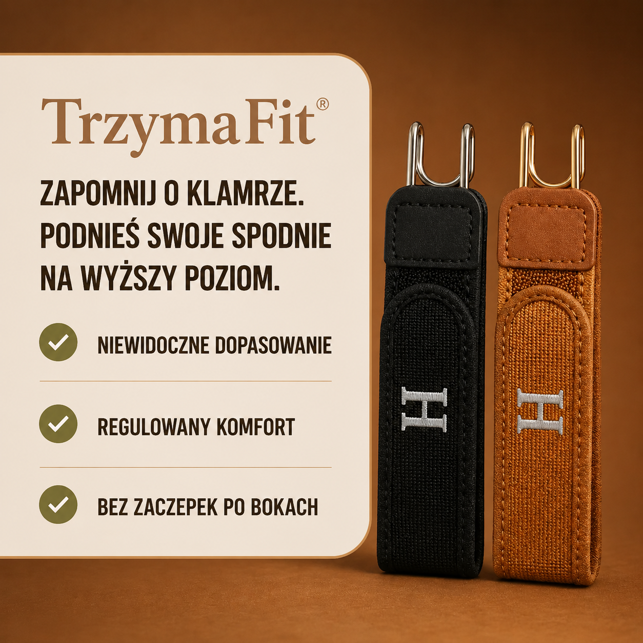 TrzymaFit – Elastyczny Pasek Bez Klamry