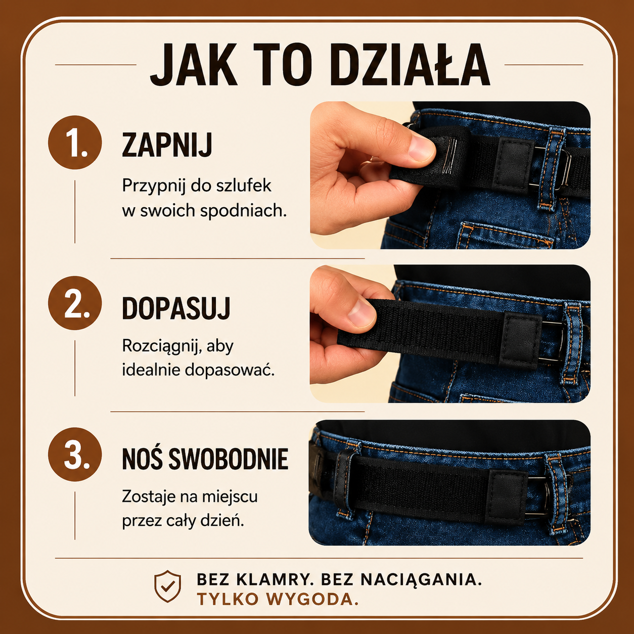 TrzymaFit – Elastyczny Pasek Bez Klamry